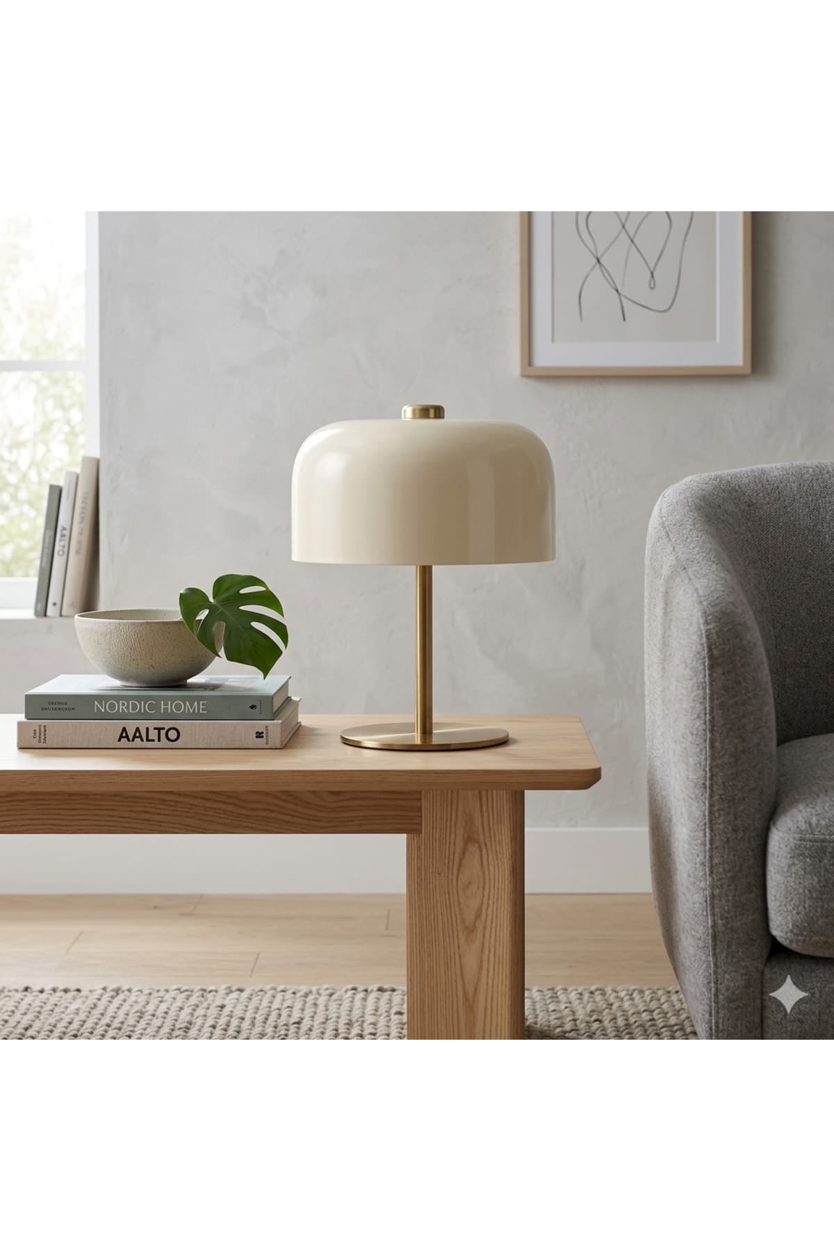 Lighting Retro-Modern İkonik Tasarım Masa Lambası - Gold Detaylı