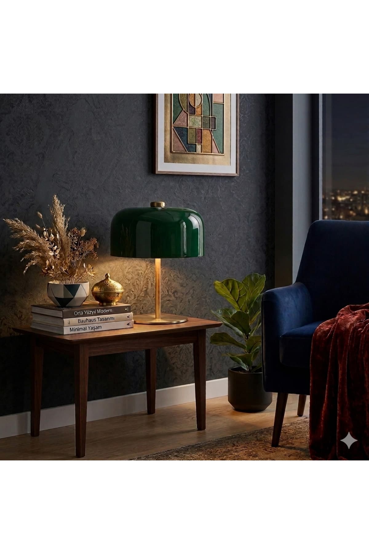 Lighting Retro-Modern İkonik Tasarım Masa Lambası - Gold Detaylı